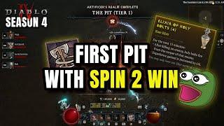 First Pit with OP Spin2Win! Whirlwind Barb in Season 4 - Diablo 4
