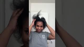 At home keratin treatment on 4c hair with Answr #keratin #4chair #blackhairstyles #kerastraight