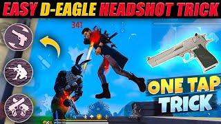 Best Easy Desert Eagle Headshot Trick | One Tap Trick Free Fire |3 Finger Super Movement Custom Hud