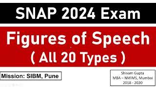 SNAP 2024 Exam: Figures of Speech || 20 Most Repeated Types || Mission: SIBM, Pune