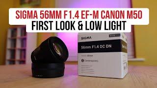 Sigma 56mm EF-M with Canon M50 First Use and Low Light | Sports Video Filming Mirrorless Camera