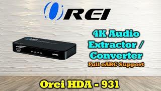 OREI eARC 4K 60Hz Audio Extractor Converter Soundbar - Turn your Old TV to support eARC HDMI Dolby