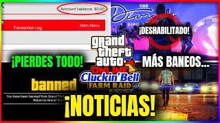 NOTICIAS GTA5 Online! JUGADORES PIERDEN SU DINERO! GOLPE DESHABILITADO! BANEOS y SUSPENSIONES y MÁS!