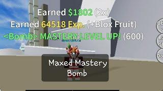 Maxed Mastery Bomb in Blox Fruits