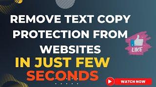 How To Copy Text From Protected Websites without installing software | Method 5