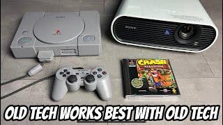 Sony PlayStation with an old-school Sony Projector | ASMR