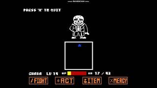 SANS FINAL ATTACK | Bad Time Simulator(Sans Fight)