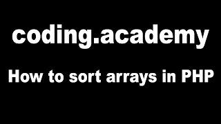How to sort arrays in PHP