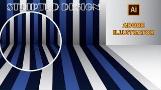 Striped 3D Wall Design in Illustrator| Stripes wall Design Tutorial in Urdu/ Hindi