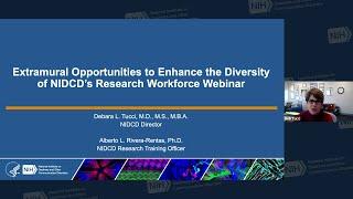 Webinar: Extramural Opportunities to Enhance the Diversity of #NIDCD’s Research Workforce