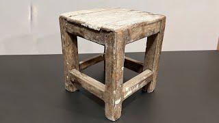 Restoration of the OLD STOOL - FURNITURE RESTORATION