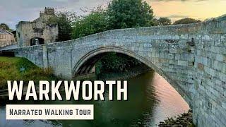 WARKWORTH, Northumberland | 4K Narrated Walking Tour | Let's Walk 2024