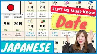 【JLPTN5 Date _Months & Days】in Japanese | Japanese vocabulary