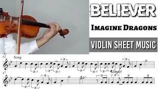 Free Sheet || Believer - Imagine Dragons || Violin Cover Sheet Music