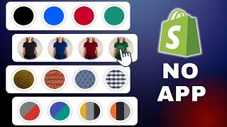 [Dawn v12 and below] How to Add Color Swatches To The Product Page Of The Free Shopify Themes