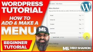 WordPress Menu Tutorial - How to Make and Add Menus