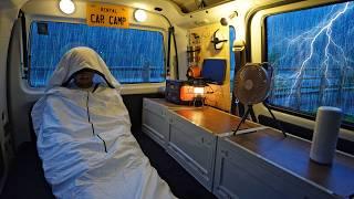 [Rainy Compilation]Camping Alone in a Small Car in Rain. Over 10 Million Views.