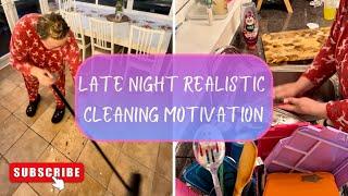 *NEW* late night whole downstairs CLEAN WITH ME • CLEANING MOTIVATION• STAY AT HOME MUM •