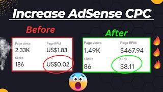 4 Ways to Increase AdSense CPC | Increase AdSense Earning | How to Increase AdSense CPC