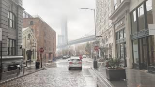 Rainy Brooklyn 4K - Driving Downtown - New York City USA