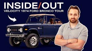 Vintage Ford Bronco | Velocity Restorations 1974 Swatters Blue Ford Bronco