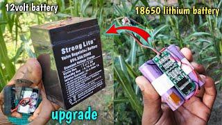 पुराने 6.7volt की battery ko 18650 lithium battery से बनाया 12volt ki battery देखो कैसे 