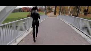 Latex catsuit in public park - Trailer video