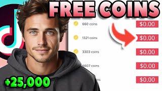 FREE TIKTOK COINS?! How to get 25,000 Free Coins on Tik Tok in 2024! (EASY METHOD)