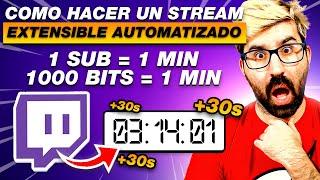 ⏰ COMO HACER STREAM EXTENSIBLE EN TWITCH 2021 ⏰ SUBATHON en TWITCH