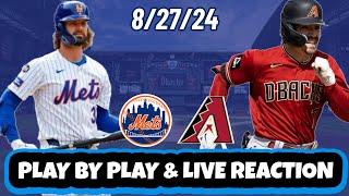 Arizona Diamondbacks vs New York Mets Live Reaction | MLB | Play by Play | 8/27/24 | Mets vs D'Backs