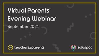 T2P Parents' Evening Support Webinar