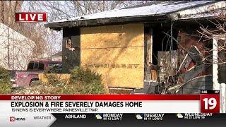 Explosion and fire severely damages Lake County home