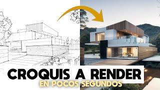 Crea un render realista a partir de un croquis // Rápido y gratis