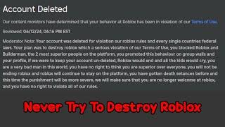 The Worst Roblox Ban