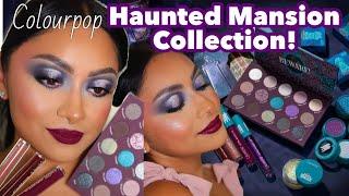 NEW COLOURPOP HAUNTED MANSION COLLECTION TRY ON AND REVIEW!