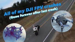 [4K] DJI FPV Drone Crash Compilation (no ressurecting after last crash) #djifpv #dronefail #rip