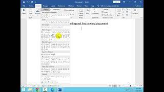 how to draw a diagonal line in word document