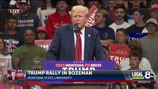 Todd visits people outside of Bozeman, Montana Trump rally