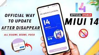 Official Way to update MIUI 14 in Any Xiaomi, Redmi and Poco Phones After Disappear OTA Update