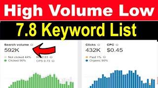  Find Low Competition Keywords High Traffic | High Volume Low Competition Keywords 2020-21