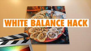 QUICK White Balance HACK using ONLY 1 BUTTON (Final Cut Pro X Tutorial)