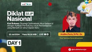 Hari 1 : Diklat Optimalisasi belajar.id dengan Aplikasi Pendukung Pembelajaran Menarik di TA Baru