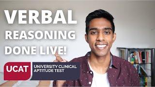 UCAT - 99th PERCENTILE FULL VERBAL REASONING SUBTEST LIVE!