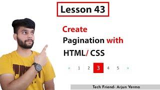 Lesson 43 | How to Create Pagination In The WebPage With HTML/CSS | Create Pagination With Css/HTML