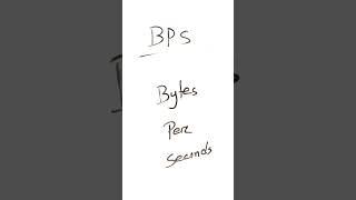 Bytes Per Seconds