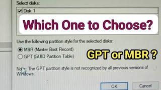 MBR VS GPT which one you select after installing HDD/SSD ? Proper way windows installation