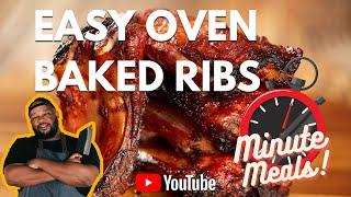 How to make EASY Oven Baked Ribs  ⏰ One Minute Recipe