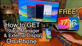 How to GET Stage Manager/ External Display on iPhone FREE! [iOS 17/16]