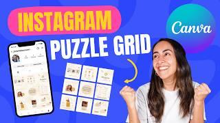 How to make an INSTAGRAM PUZZLE feed with Canva [2024] - FREE, fun and easy!
