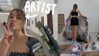 ART STUDIO VLOG - Everything I paint in 1 month & Exhibition prep!